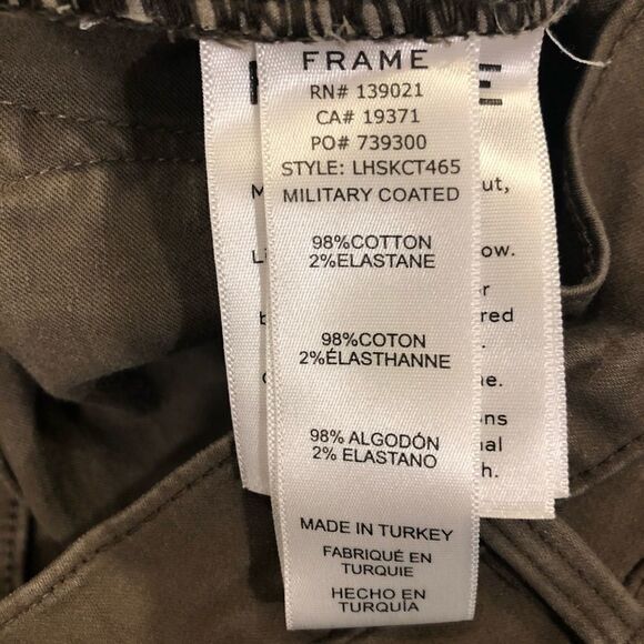 FRAME Le High Skinny Coated Military High Waist Size 25 - Picture 8 of 8